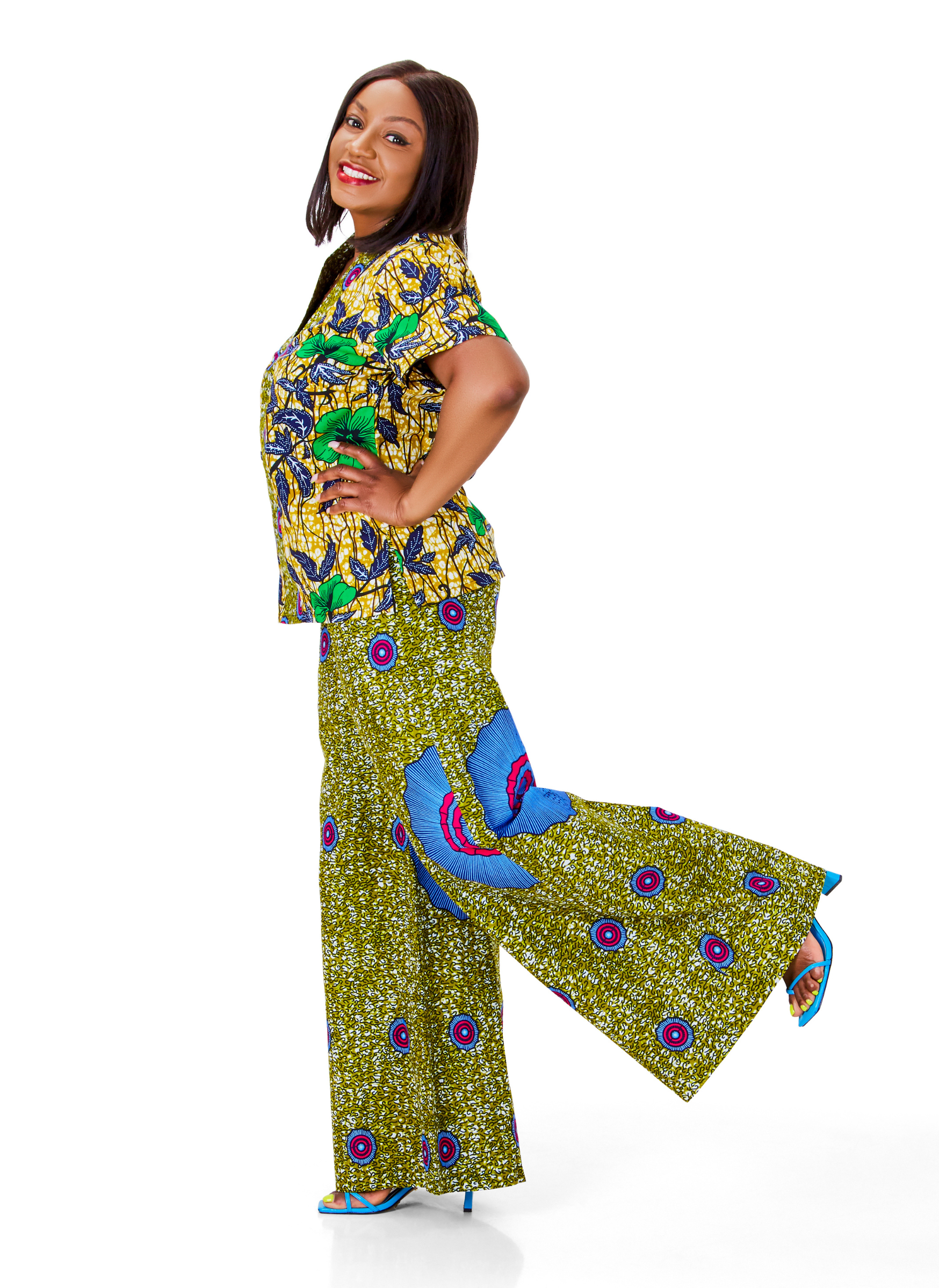 African print wide outlet leg trousers