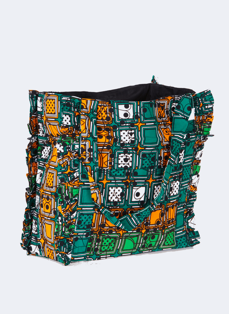 African Print Frills Bag - Edowayes