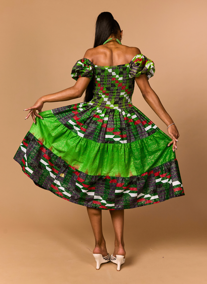 Nneka Smocked Midi Dress