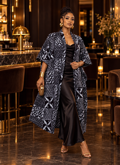 Ayomide Patchwork African Print Kimono – Multi