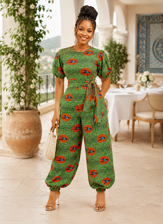 Kemi Labu African Print Jumpsuit