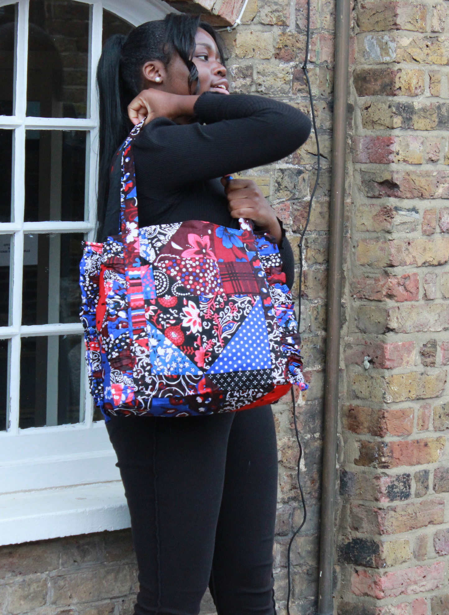 African Print Frills Bag