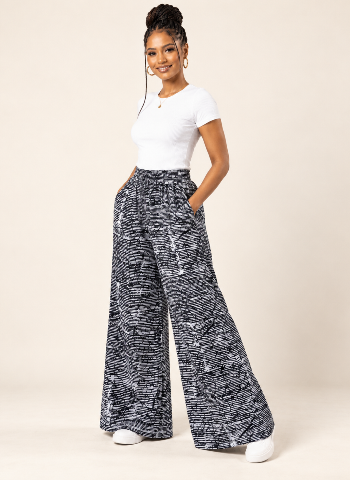 Jolomi African Print Palazzo Trousers
