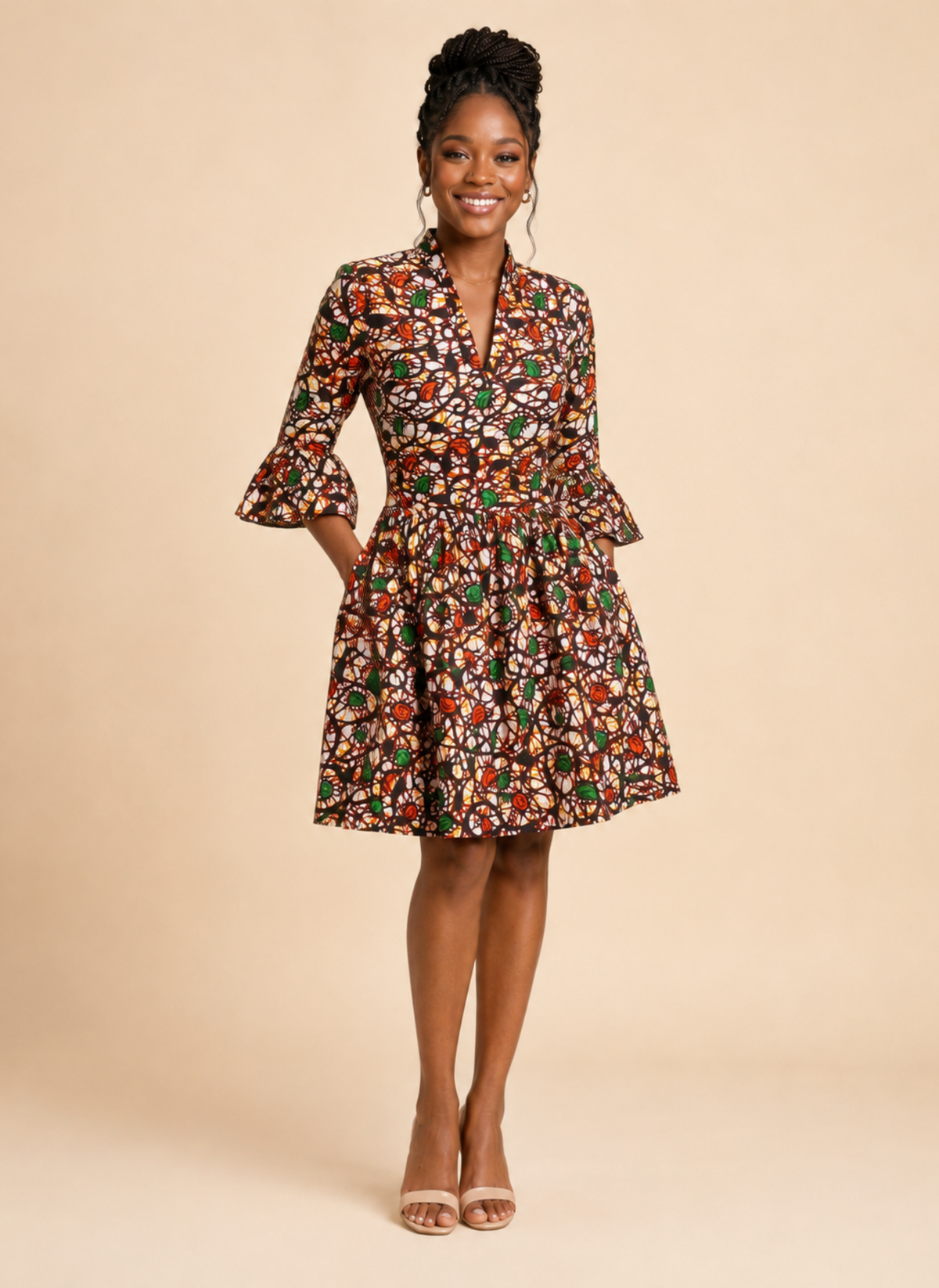 Esele African Print Dress
