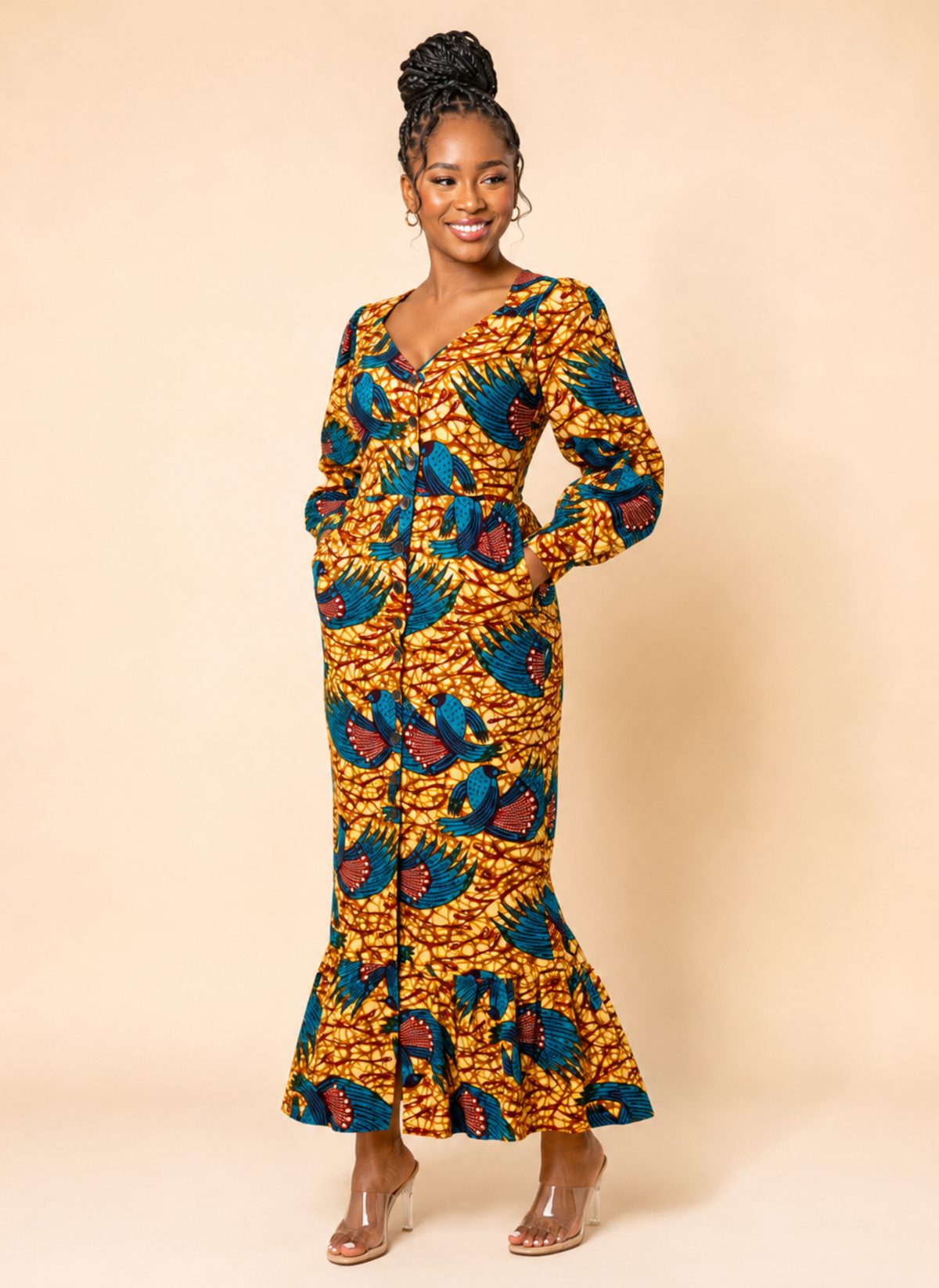 Ivie African Print Dress