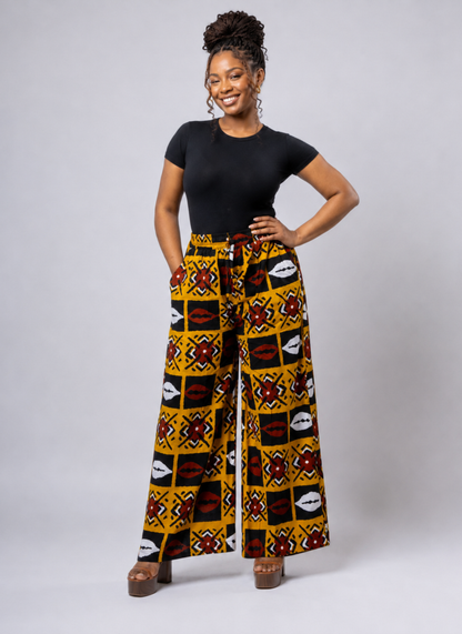 Jemine Abstract Print Palazzo Trousers