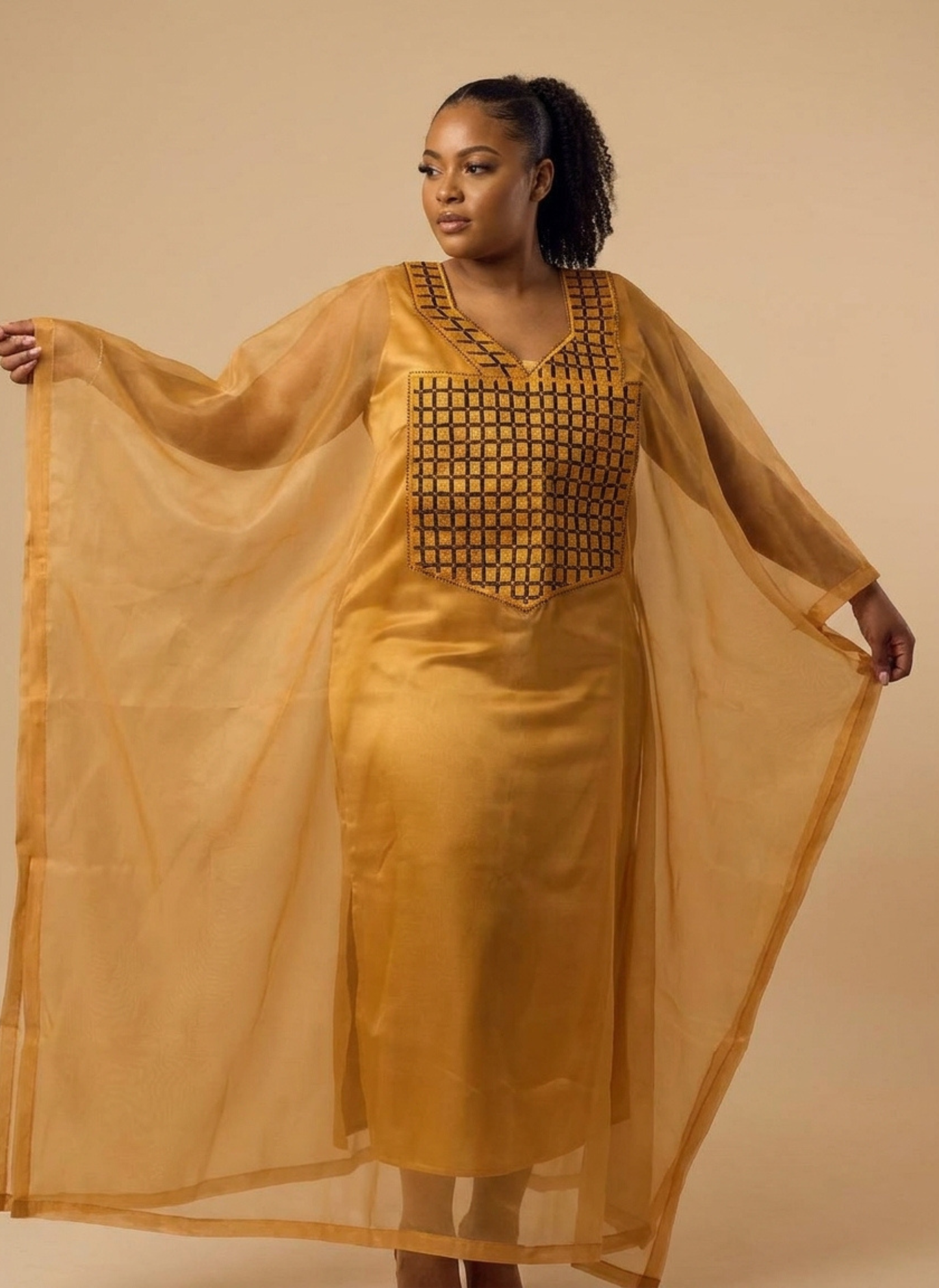 The Zainab Organza Boubou & Matching Scarf