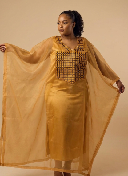 The Zainab Organza Boubou & Matching Scarf