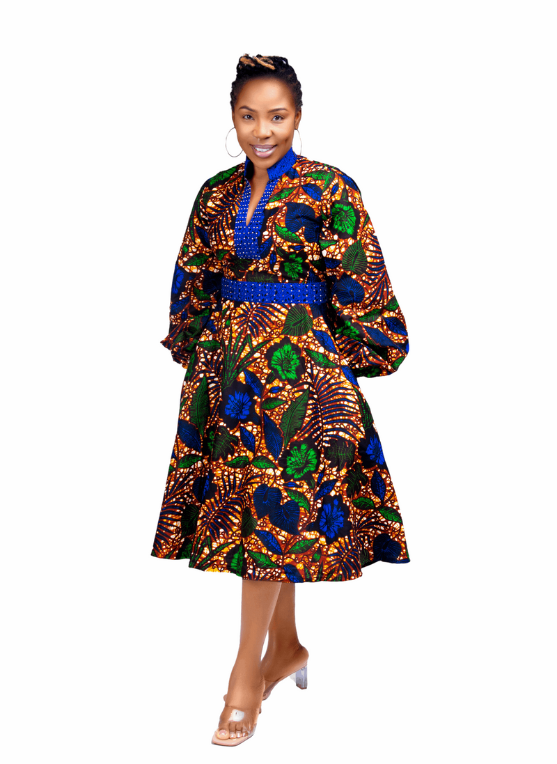 African Print Nkem Dress- New - Edowayes