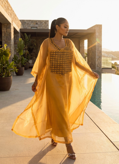 The Zainab Organza Boubou & Matching Scarf