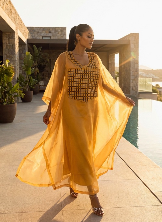 The Zainab Organza Boubou & Matching Scarf