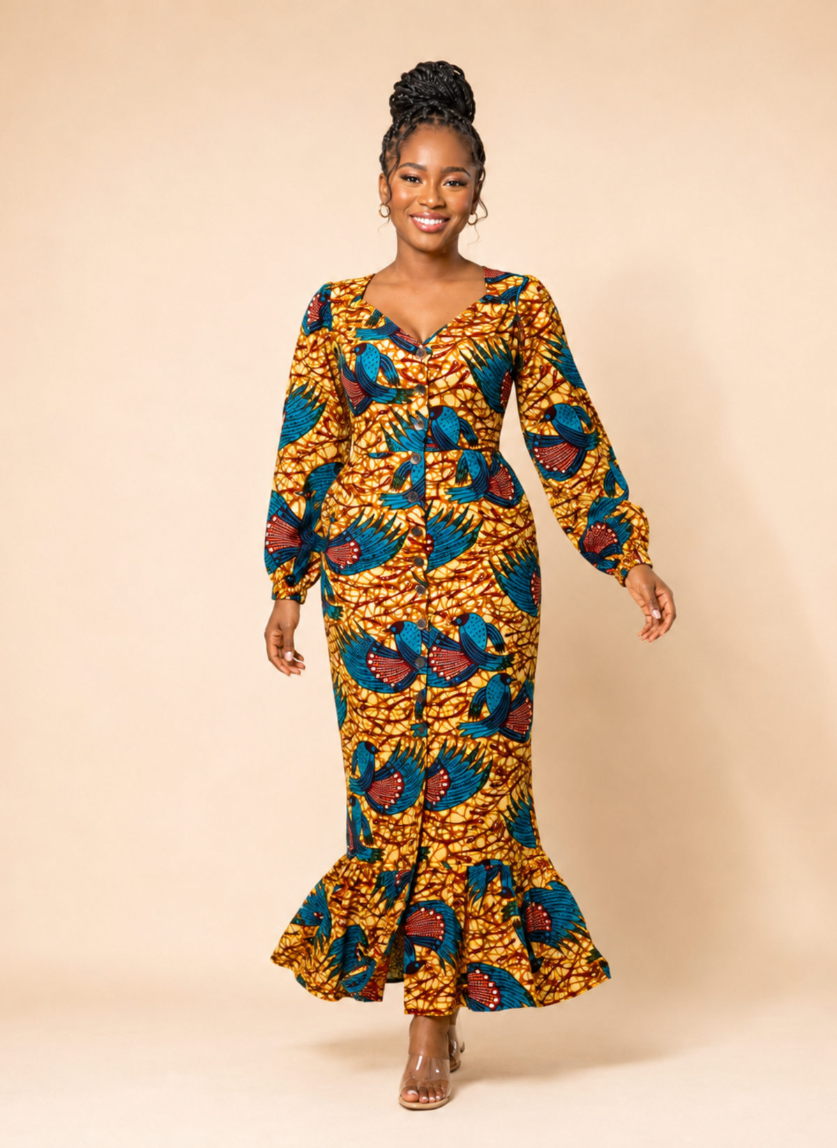 Ivie African Print Dress