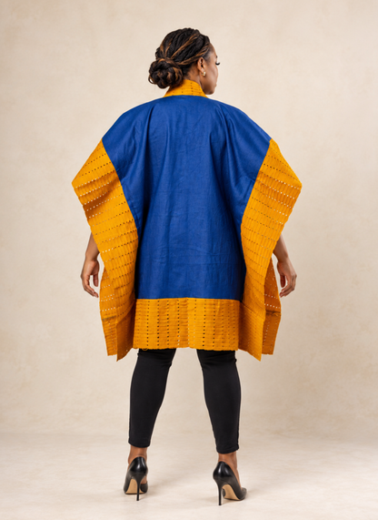 Titi Denim & Silk Aso Oke Luxury Kimono