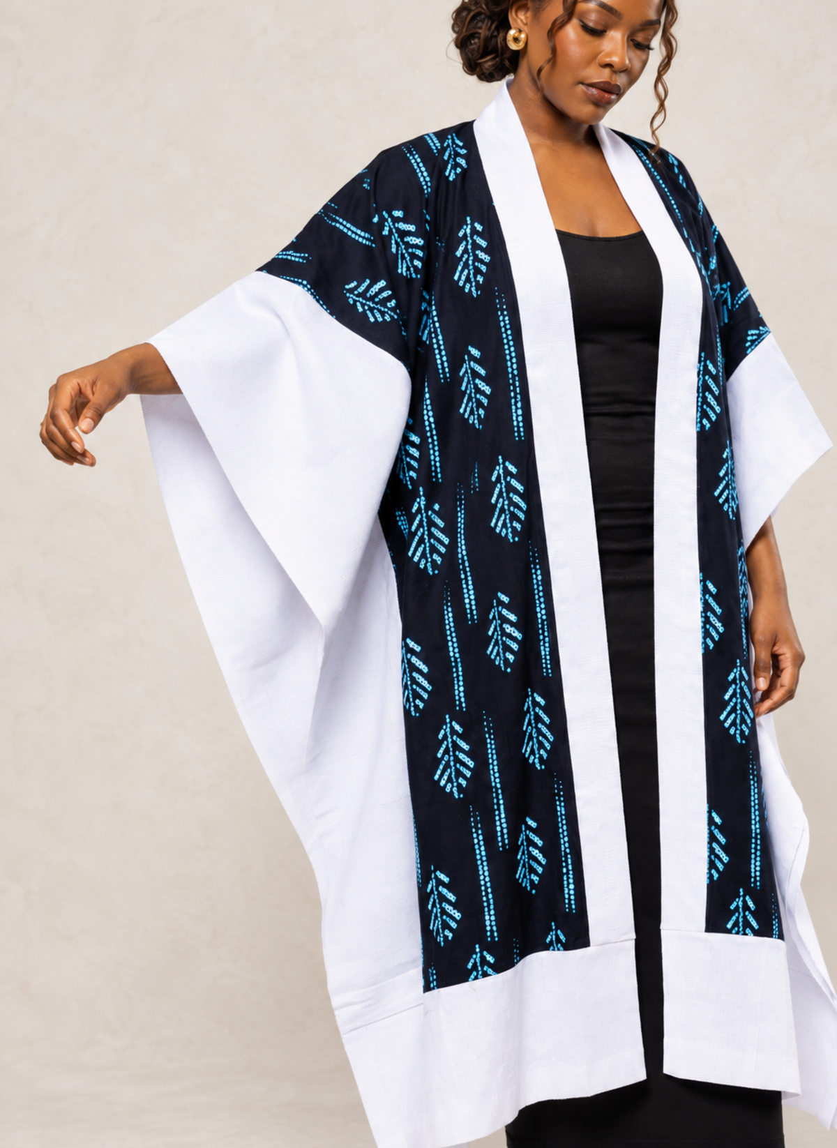 Ananya Ankara & Aso Oke Mixed-Media Kimono
