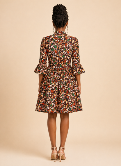 Esele African Print Dress