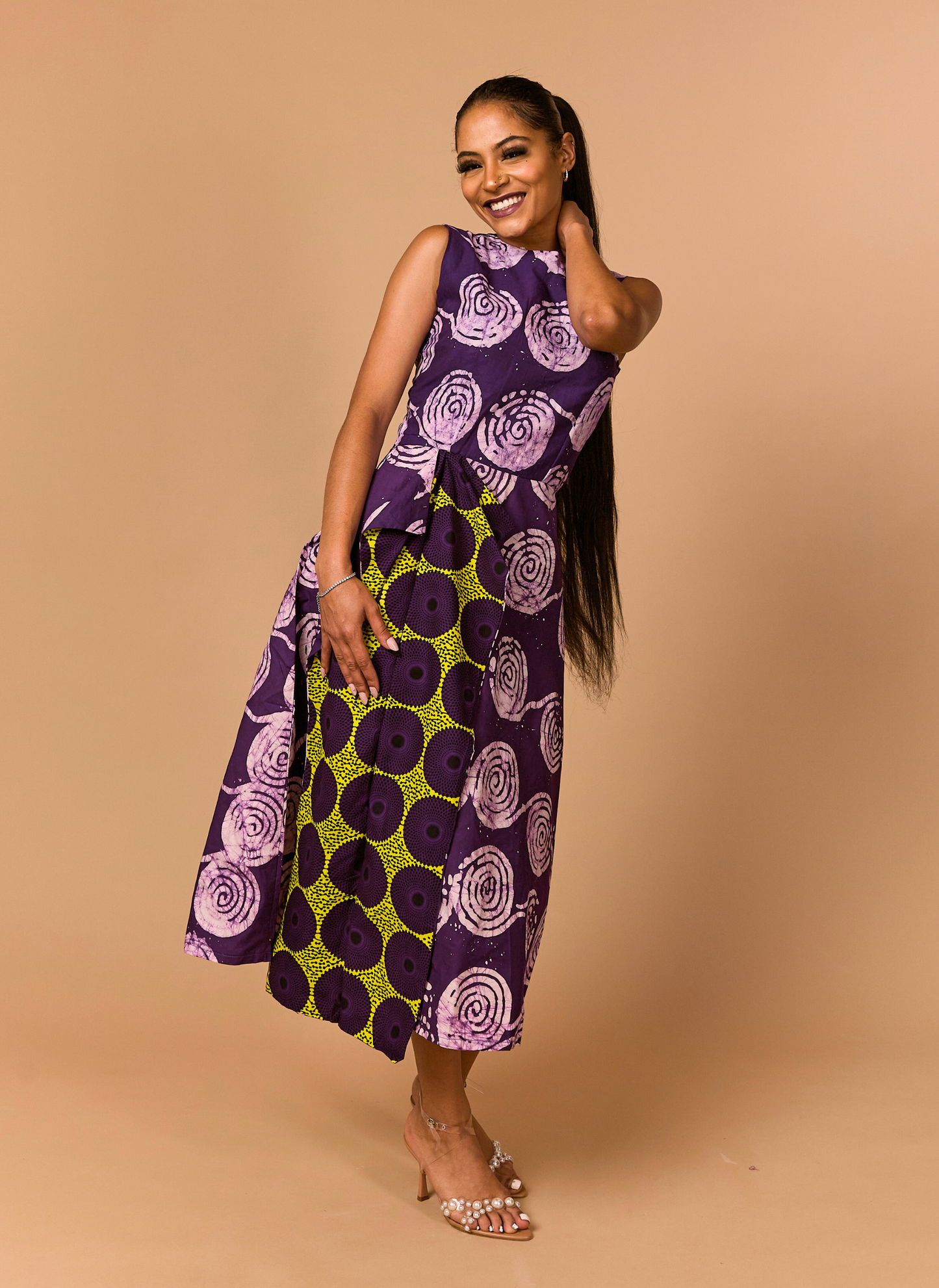 Obiajulu Batik & Ankara Midi Dress