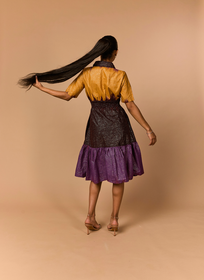 Ifunanya Colourblock Shirt Dress