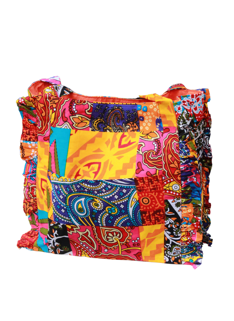 African Print Frills Bag