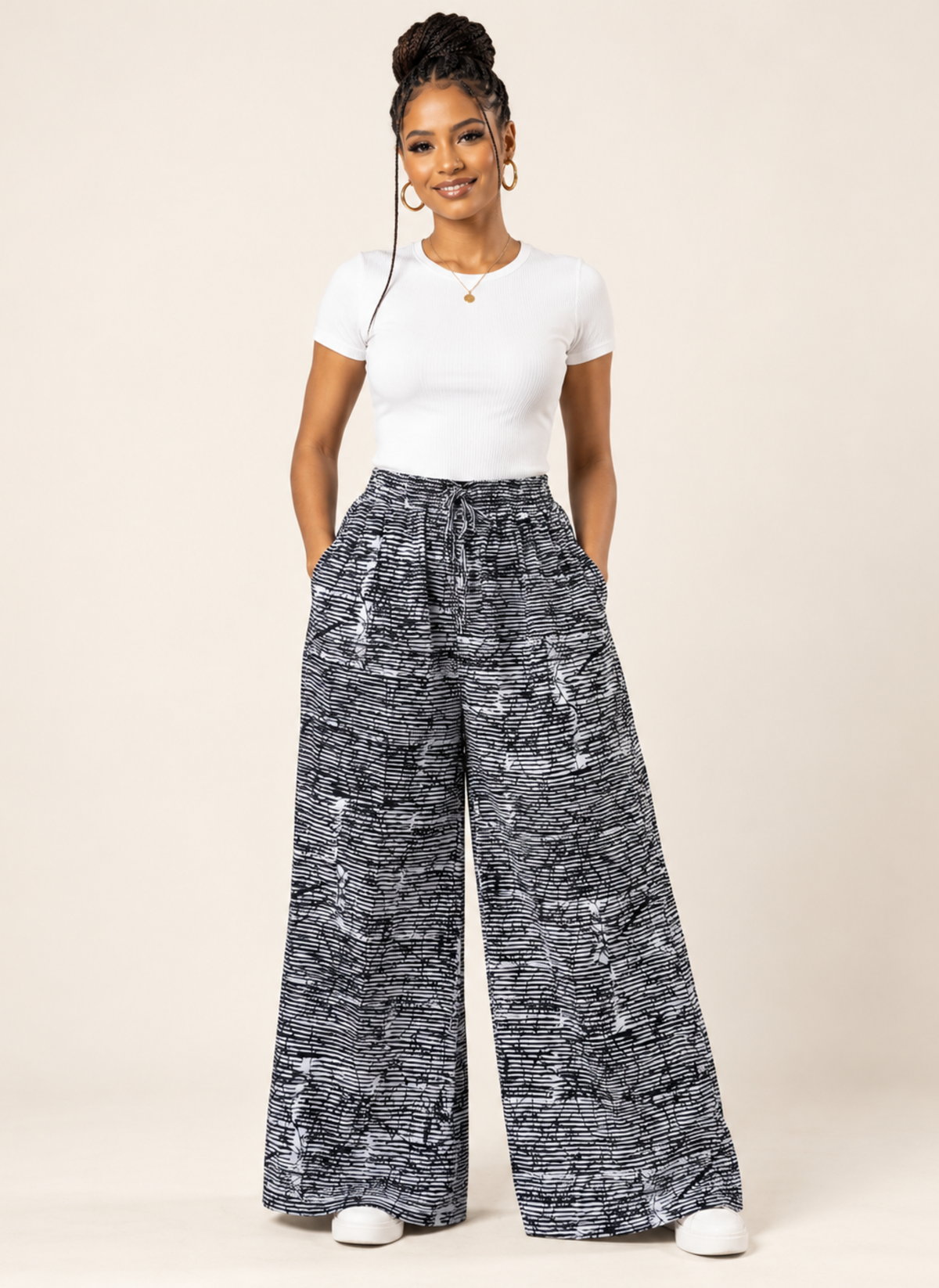 Jolomi African Print Palazzo Trousers