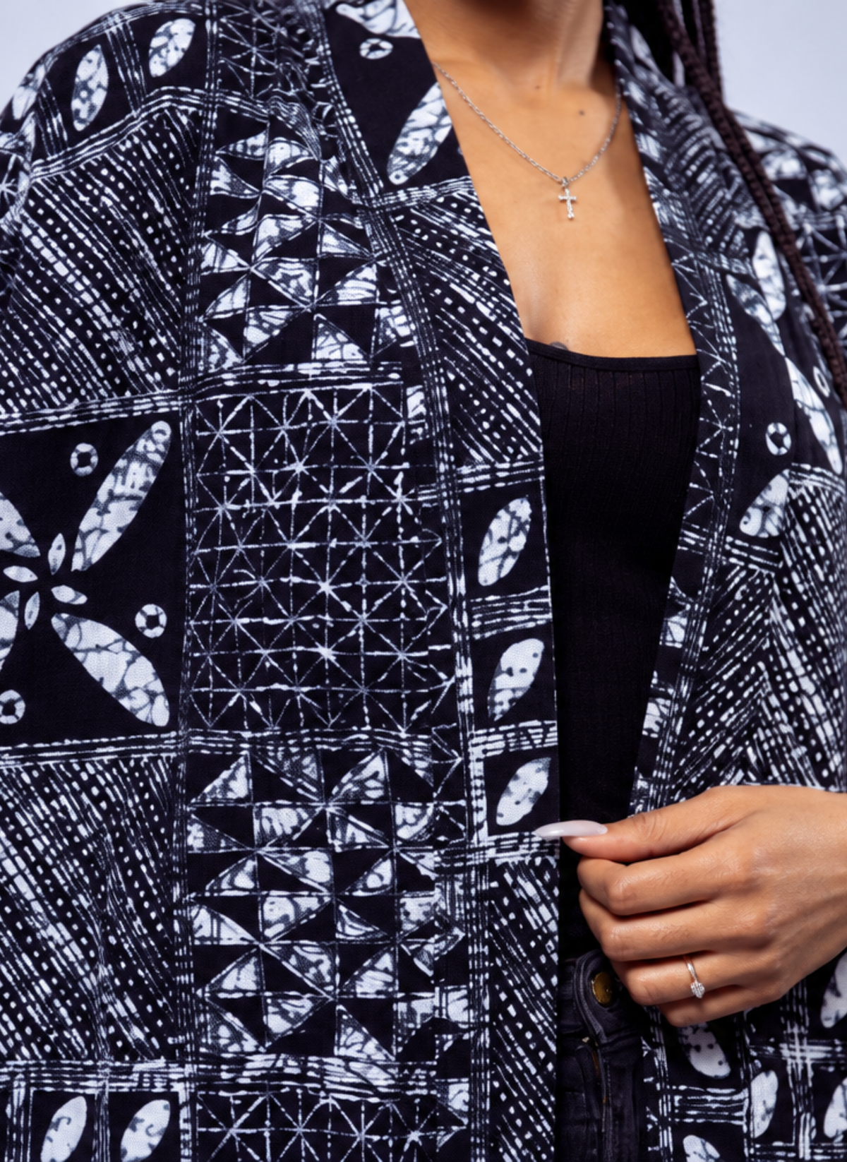 Ayomide Patchwork African Print Kimono – Multi