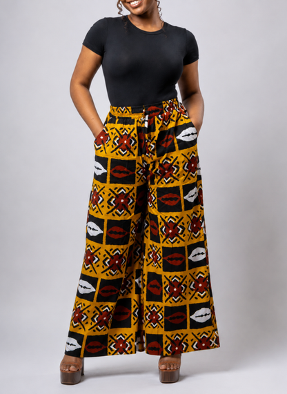 Jemine Abstract Print Palazzo Trousers