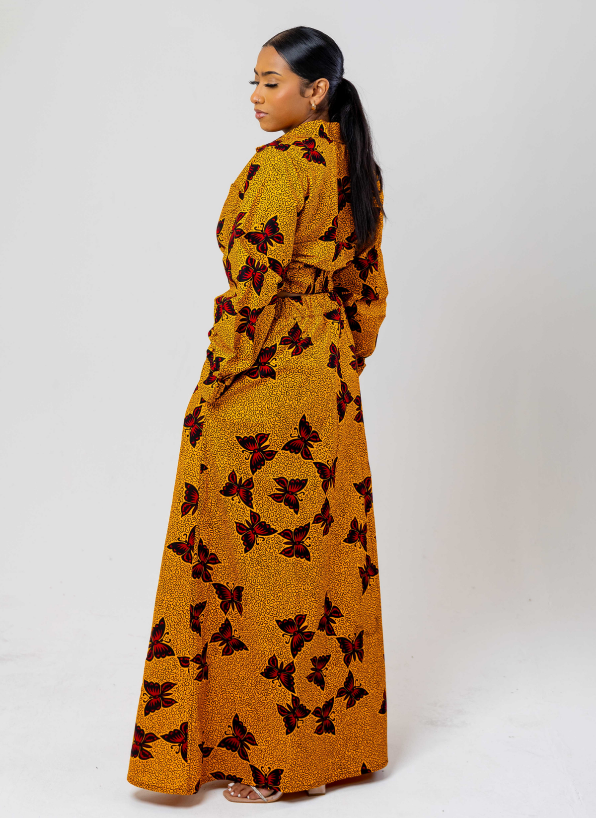 Nosa Ankara Two-Piece Set – Crop Top & High-Waisted Skirt Co-ord