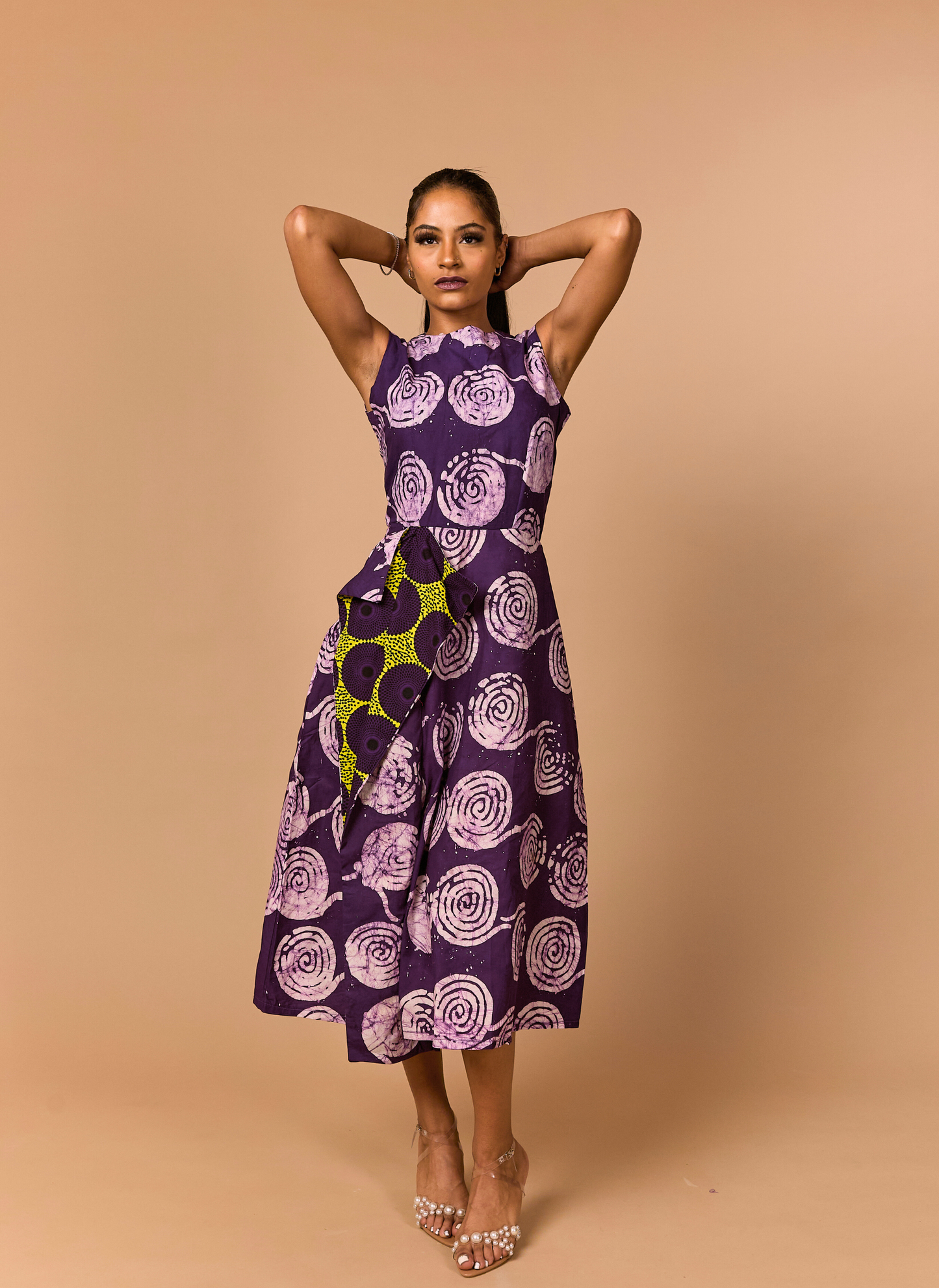 Obiajulu Batik & Ankara Midi Dress