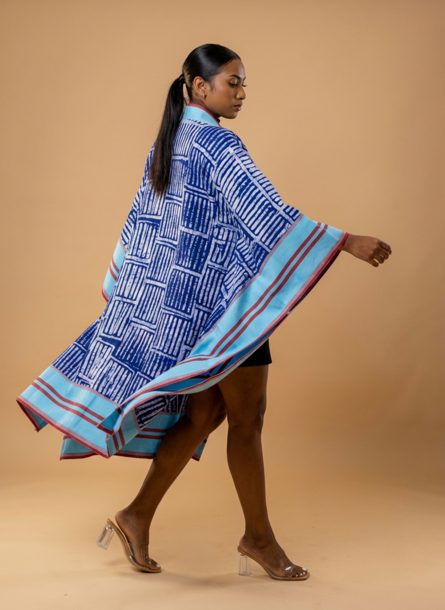 Tolu Adire & Aso Oke Mixed-Media Kimono