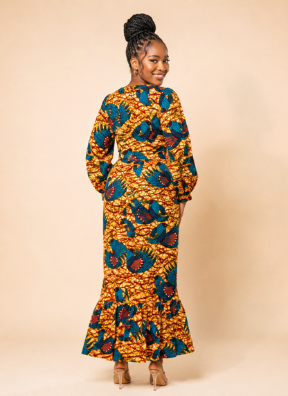 Ivie African Print Dress