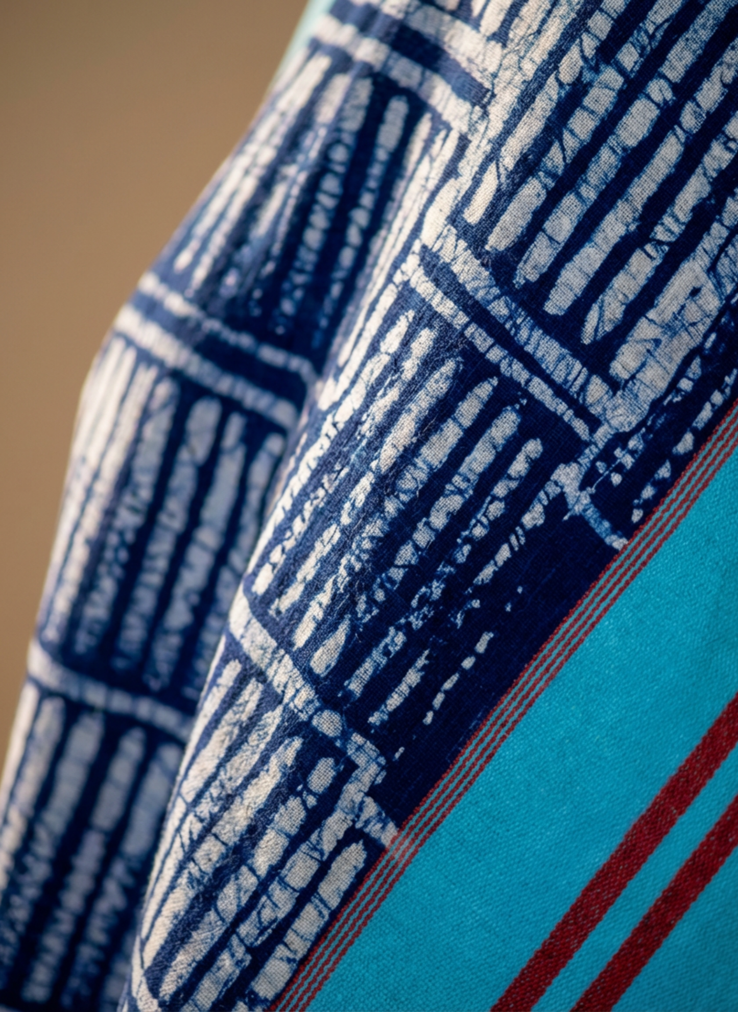 Tolu Adire & Aso Oke Mixed-Media Kimono