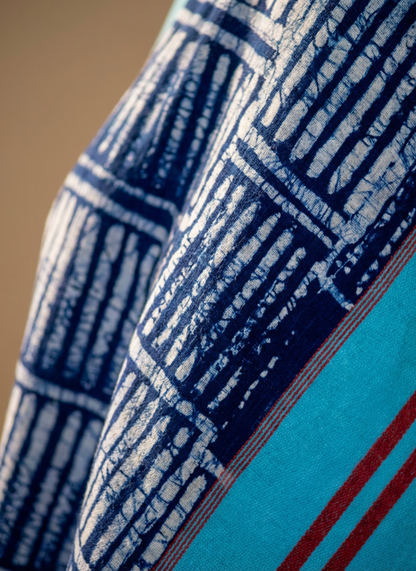 Tolu Adire & Aso Oke Mixed-Media Kimono