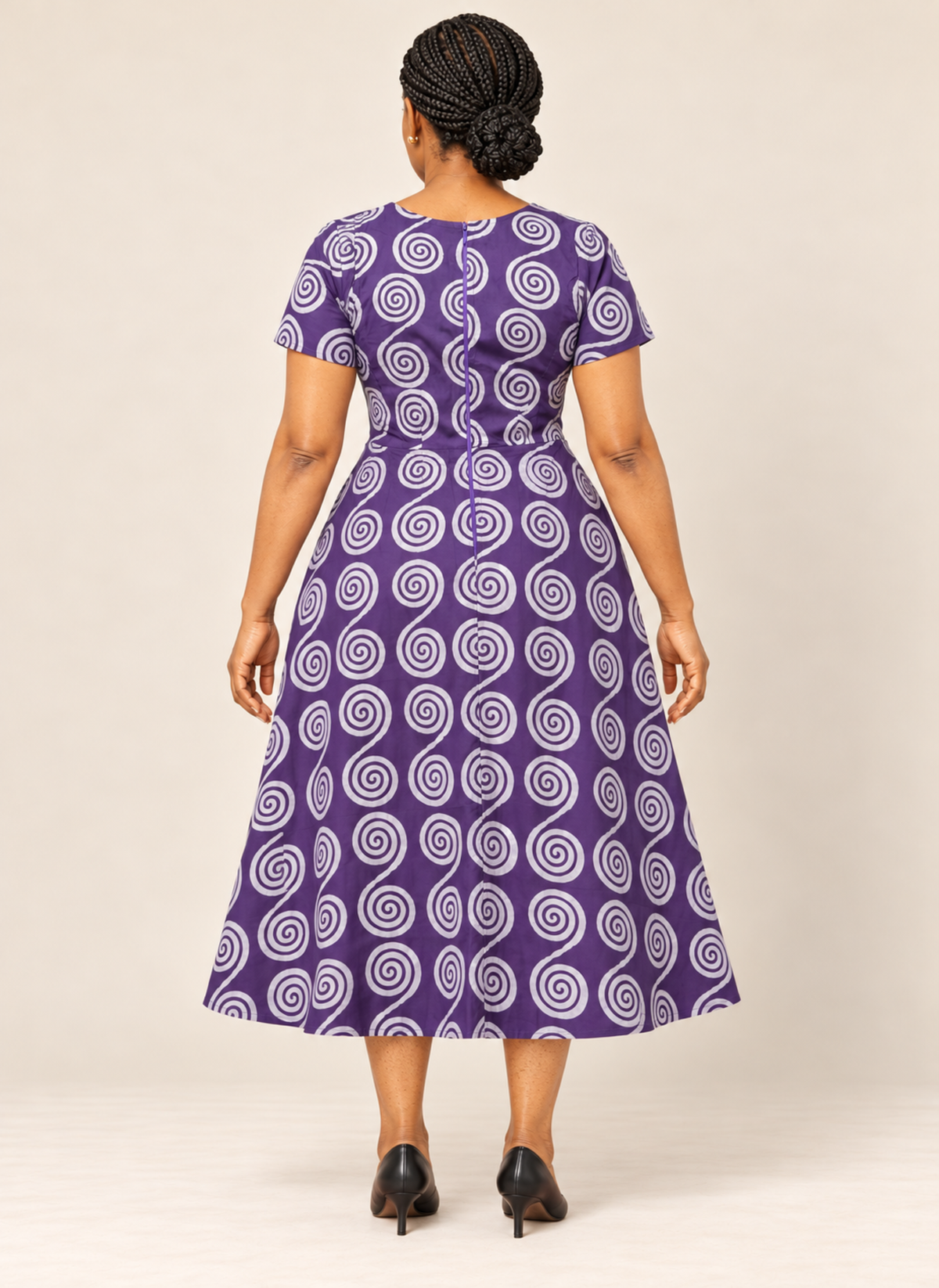Nehita African Print Maxi Dress – Purple & Yellow