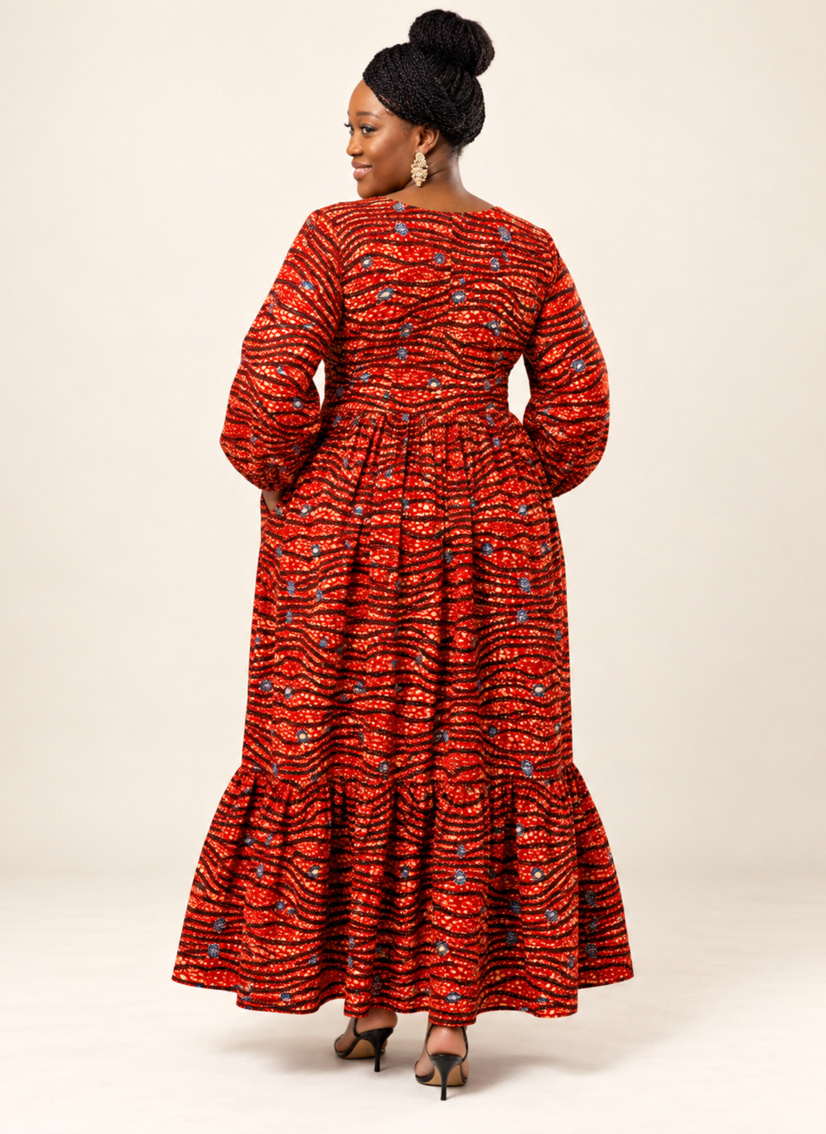 Kimmy African Print Midi Dress