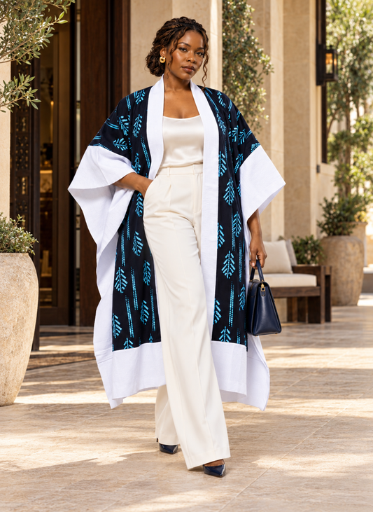Ananya Ankara & Aso Oke Mixed-Media Kimono