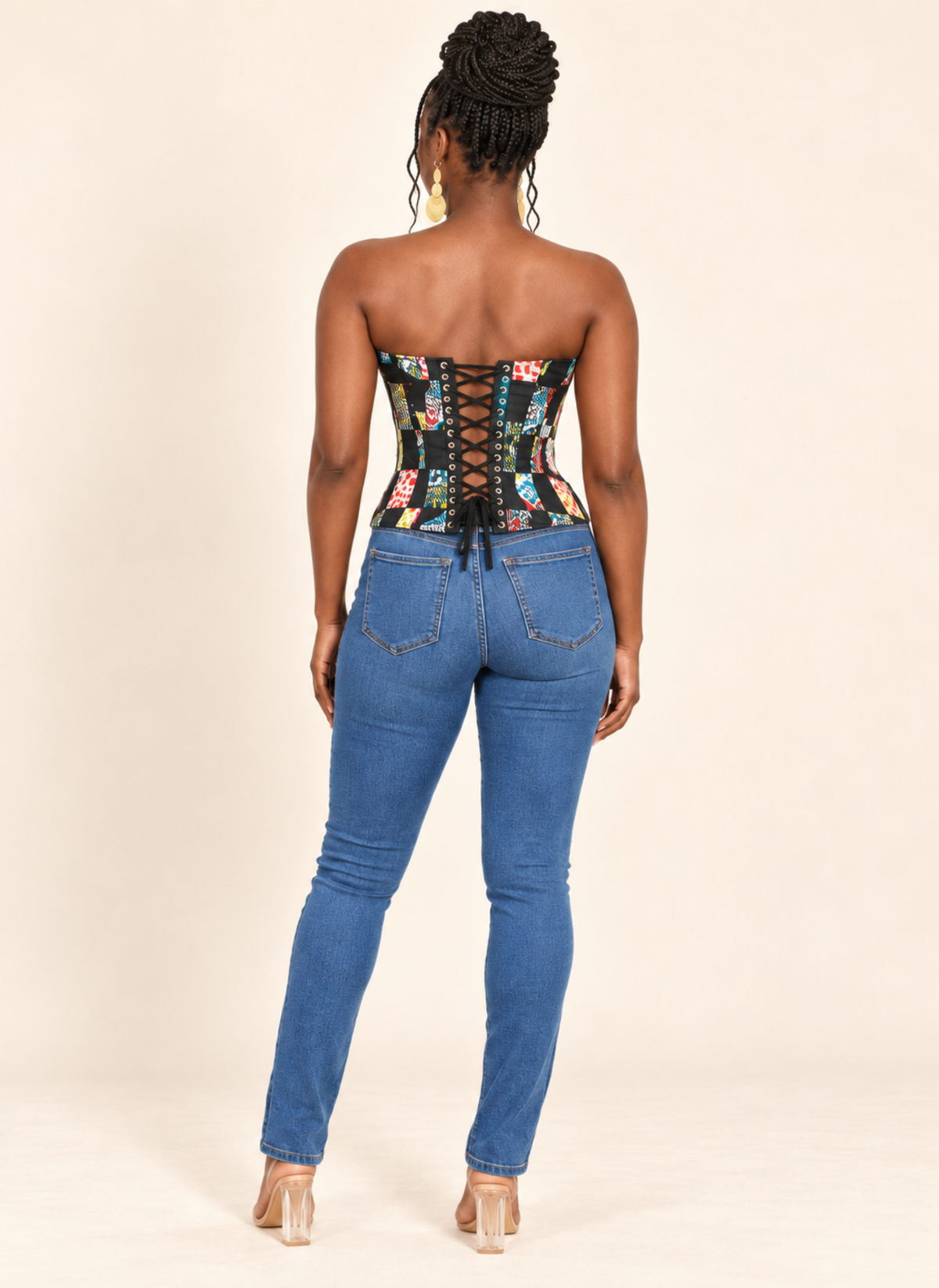 Abies African Print Corset Top