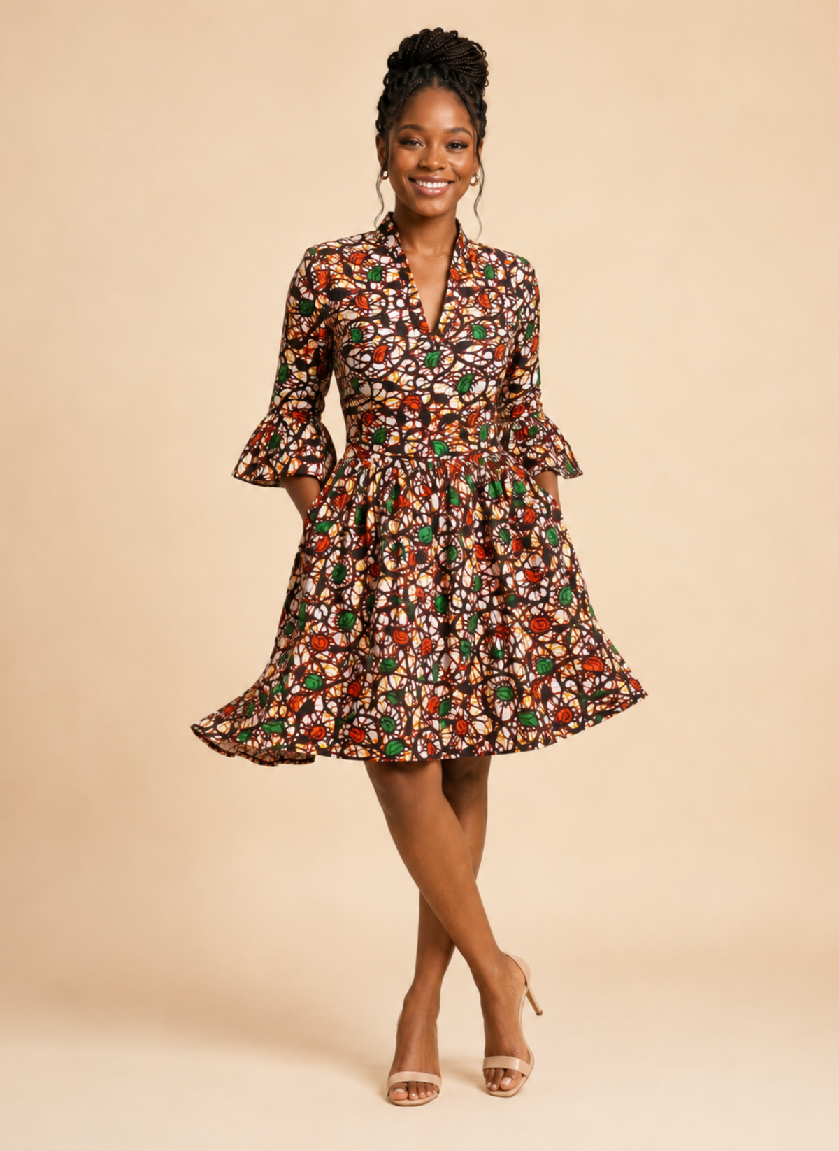 Esele African Print Dress