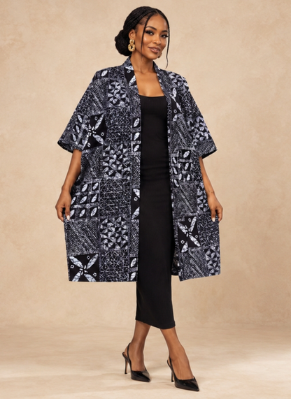 Ayomide Patchwork African Print Kimono – Multi