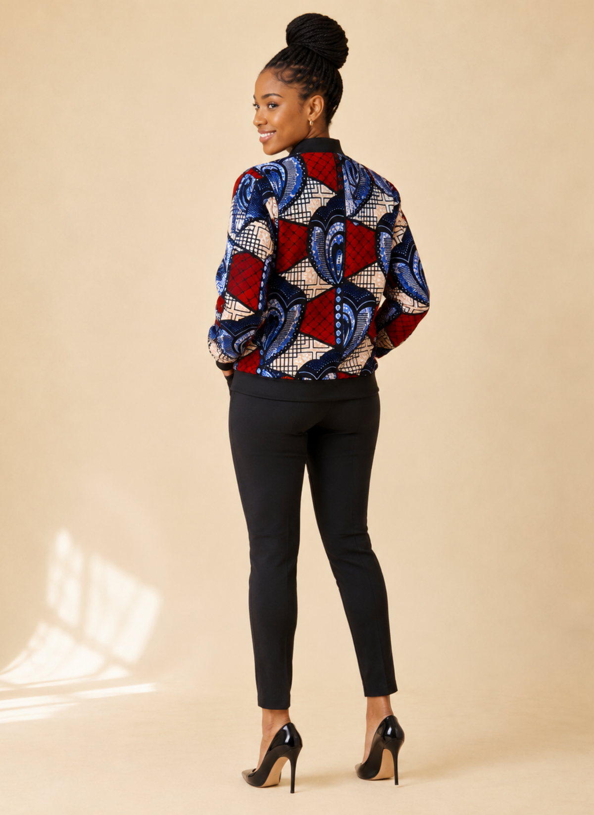 Ngozi African Print Bomber Jacket