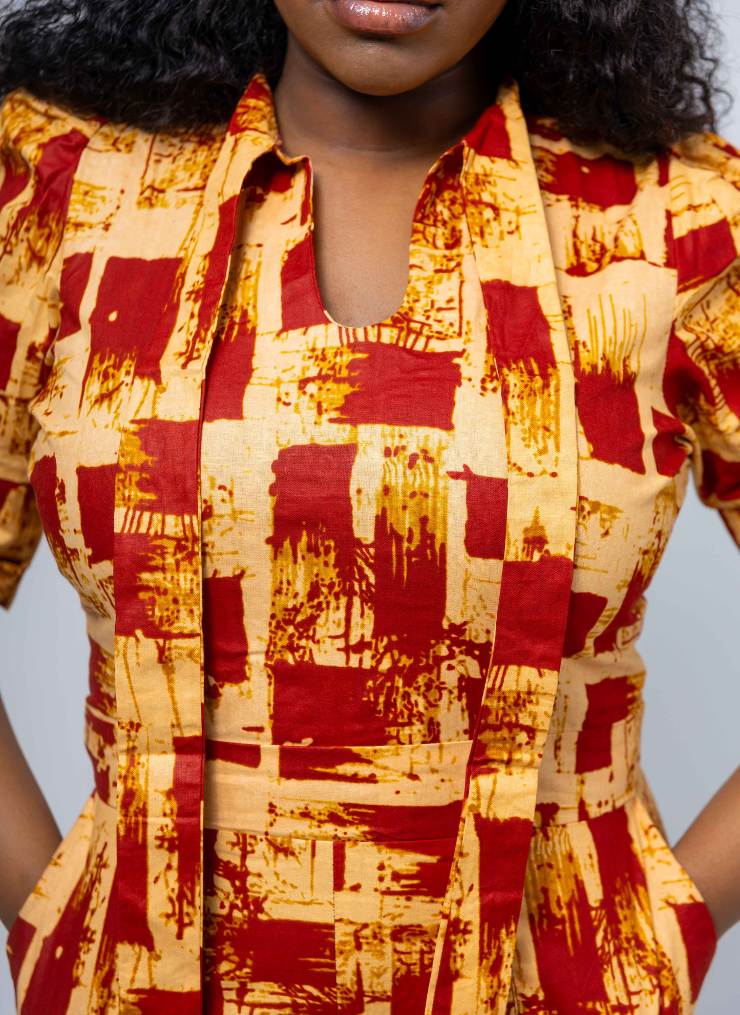 Jeje Ankara Jumpsuit – Modern African Print Wide-Leg Jumpsuit
