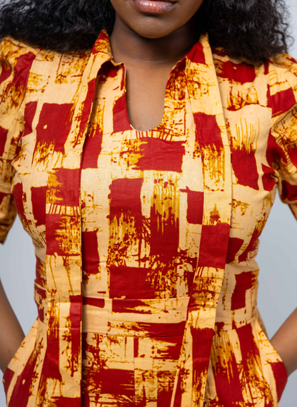 Jeje Ankara Jumpsuit – Modern African Print Wide-Leg Jumpsuit