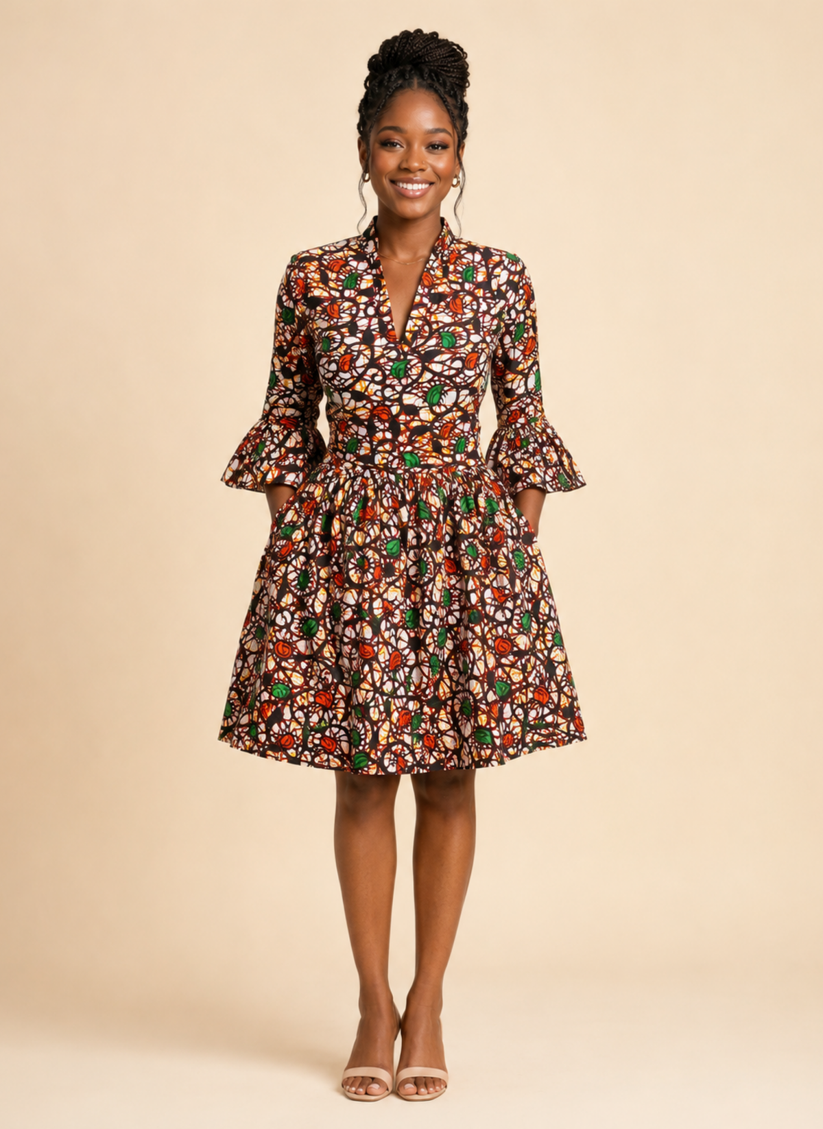 Esele African Print Dress