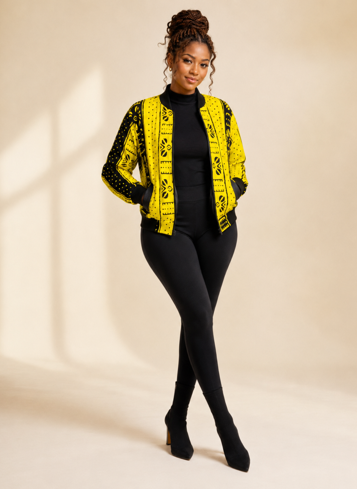 Deolu Unisex African Print Bomber Jacket
