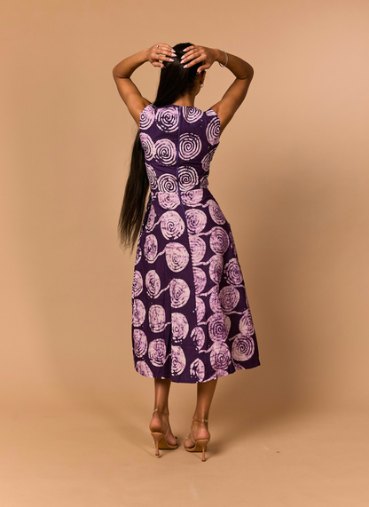 Obiajulu Batik & Ankara Midi Dress