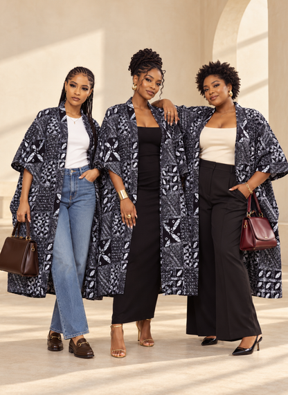 Ayomide Patchwork African Print Kimono – Multi