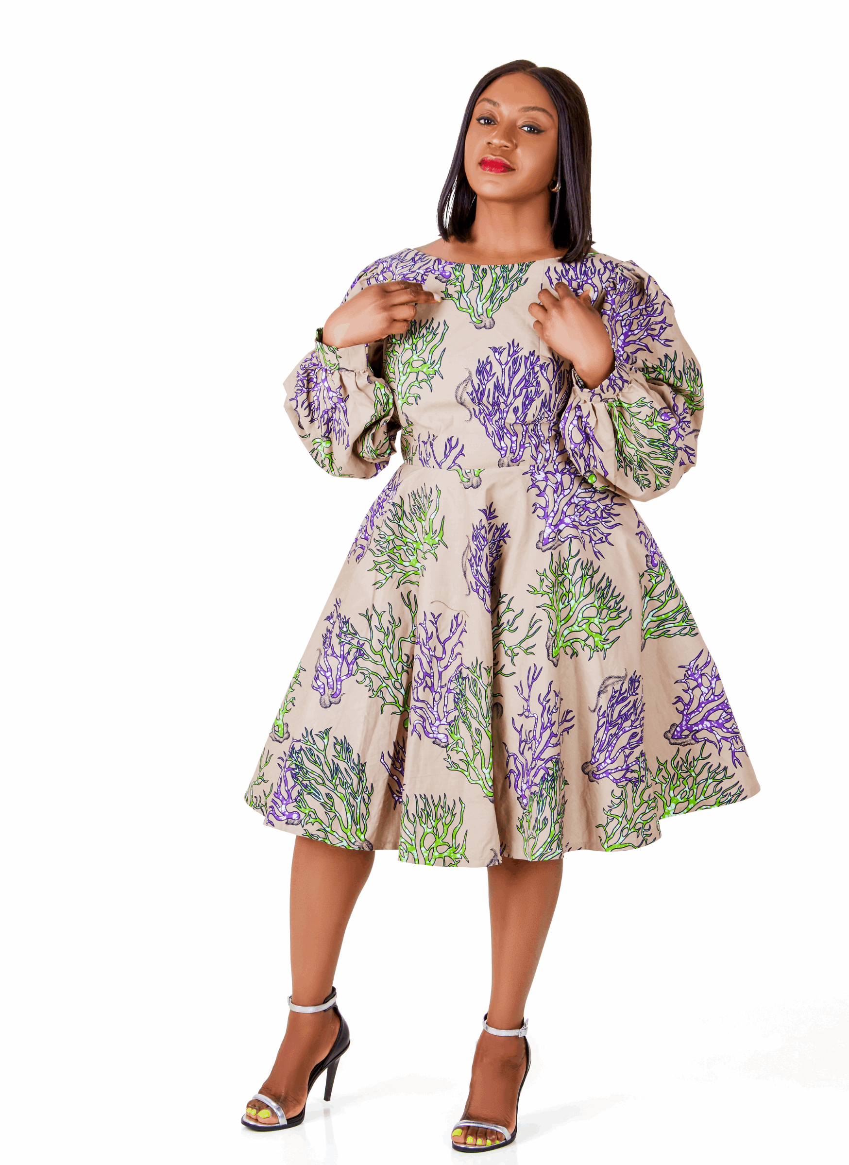 African Print Iyayi A-line Dress - Edowayes