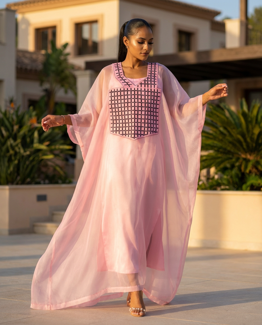 The Hasanna Luxury Organza Boubou & Matching Scarf