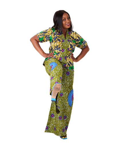 Ethnic print pants Bold print trousers Colorful pants