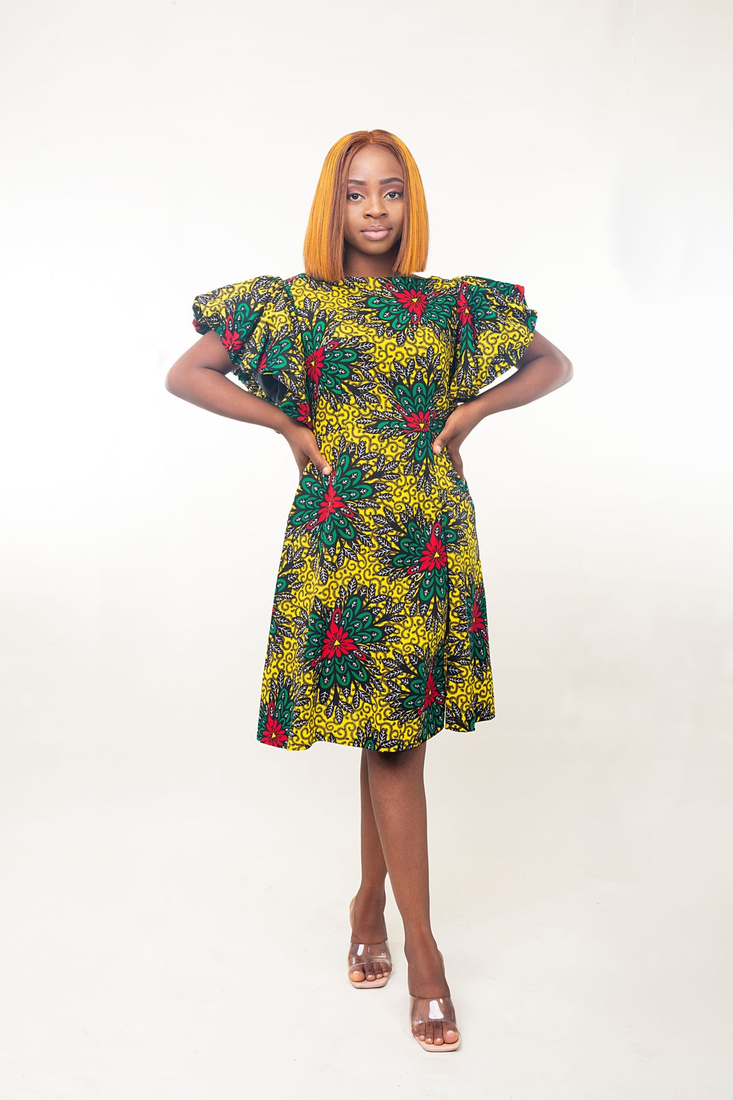 African Print Izehi A-line Dress - Edowayes