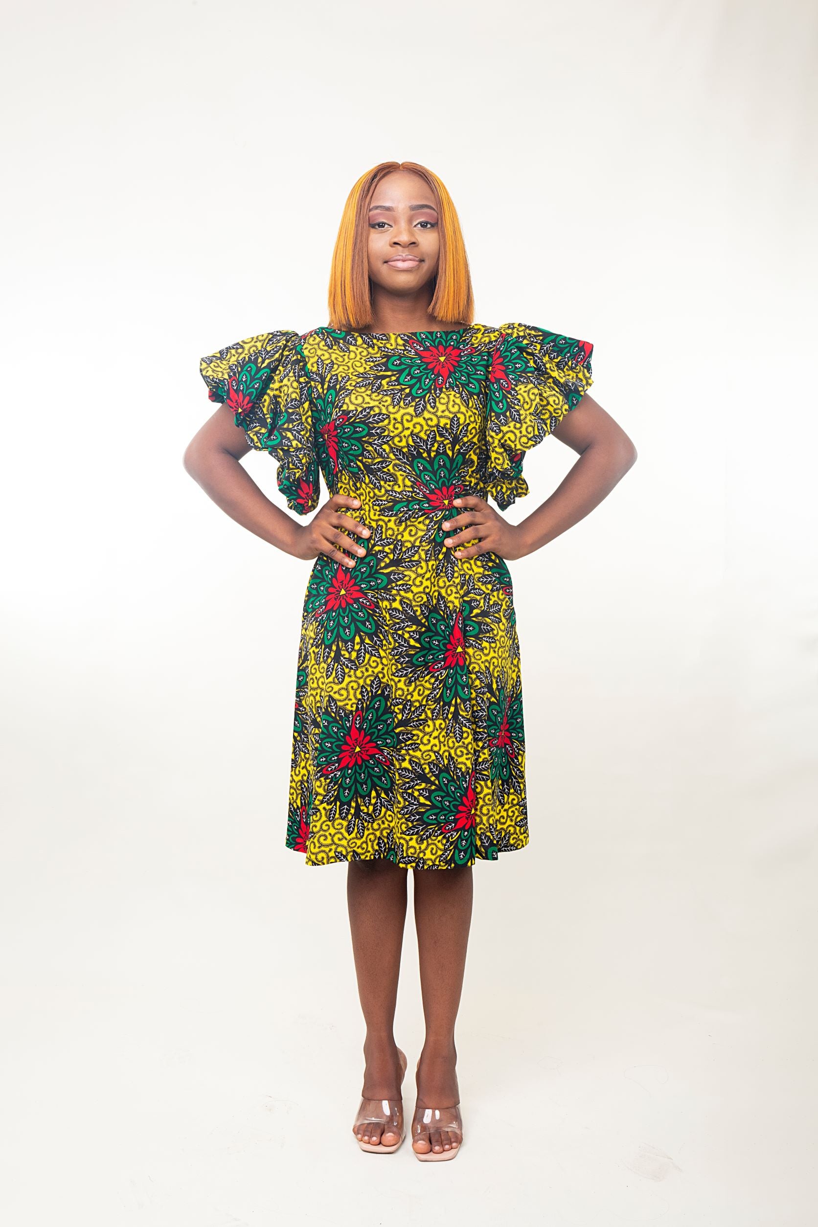 African Print Izehi A-line Dress - Edowayes