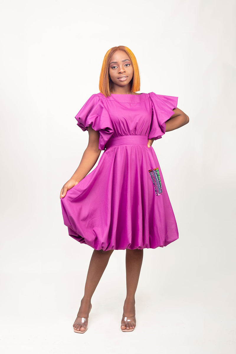 African Print Rukky A-line Dress - Edowayes